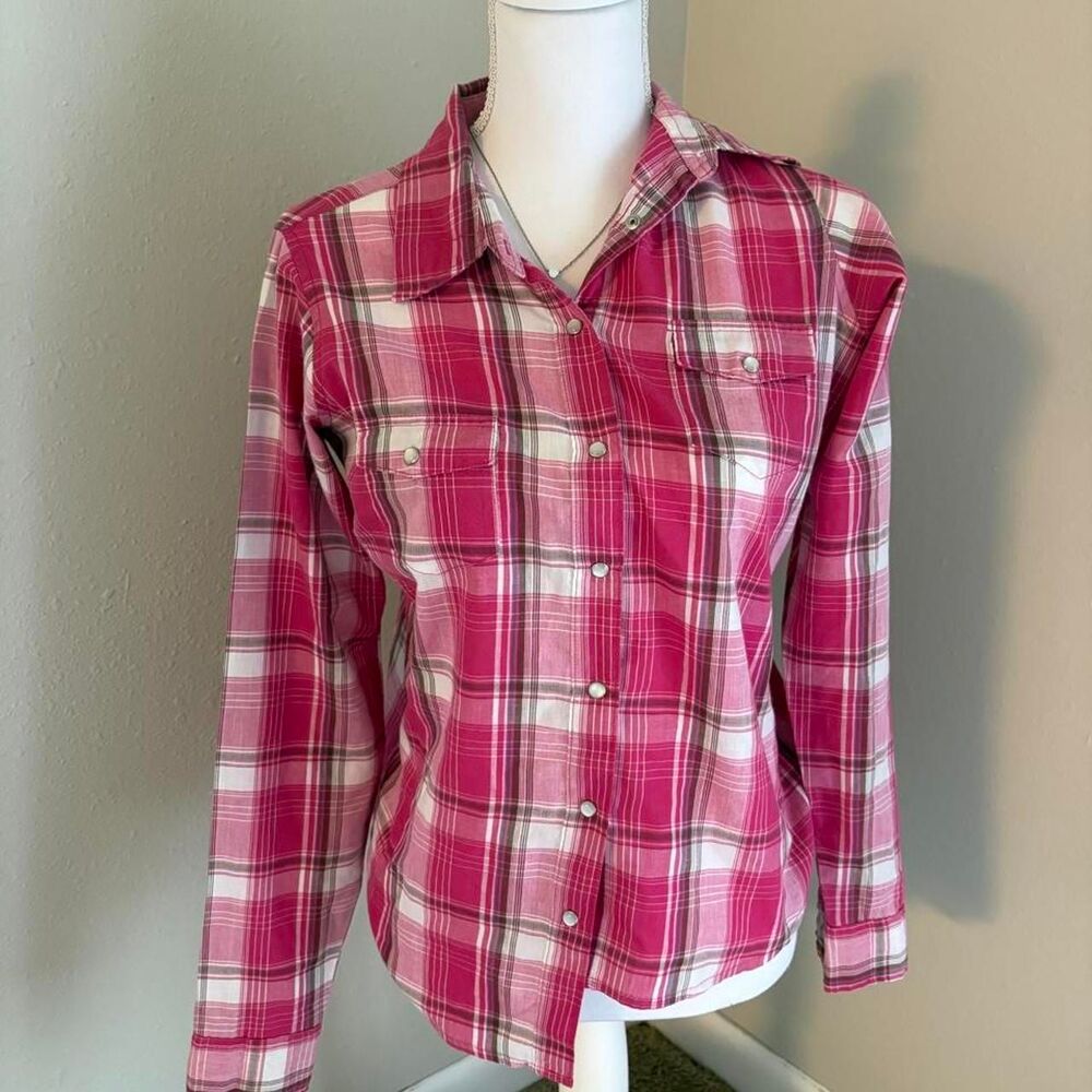 Wrangler Women's Pink and Red Shirt